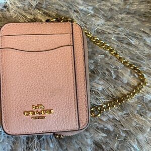 Coach Zip Card Case Blush 6303